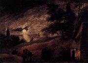 Adriaen Brouwer Dune Landscape by Moonlight oil painting on canvas